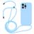 Mobigear Lanyard iPhone 15 Pro Silicone Capa com cordão - Azul