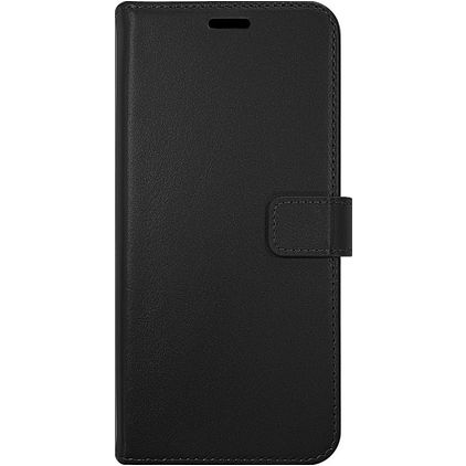 Valenta Gel Skin iPhone 13 Pro Aito nahka Lompakkokotelo + Setelitasku - Musta