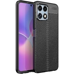 Mobigear Luxury HONOR X8 TPU flexível Capa traseira - Preto
