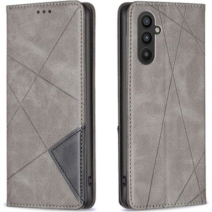 Mobigear Rhombus Slim Samsung Galaxy A24 Cover a libro - Grigio