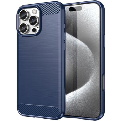 Mobigear Brushed Slim iPhone 16 Pro Max Flexible TPU Back cover - Blue