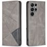 Mobigear Rhombus Slim Samsung Galaxy S24 Ultra Capa livro - Cinzento