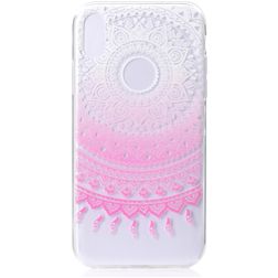 Mobigear Design iPhone XS Max Flexibel TPU Skal - Mandala Pink