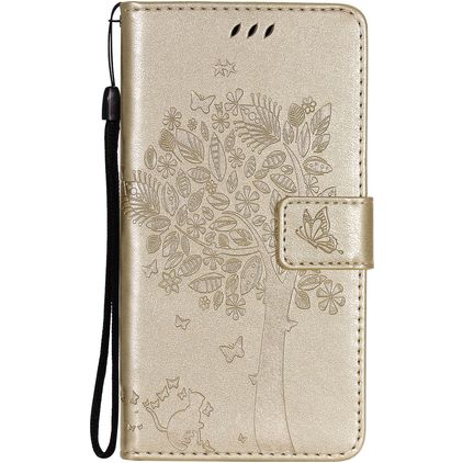 Mobigear Tree Samsung Galaxy S21 Wallet case - Gold