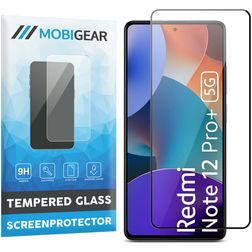 Mobigear Premium Xiaomi Redmi Note 12 Pro Plus Szkło hartowane Ochrona ekranu - Kompatybilna z etui - Czarny