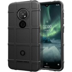 Mobigear Rugged Shield Nokia 7.2 TPU flessibile Back cover Antiurto - Nero