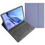 Mobigear Keys iPad Air 11 palců (2024) Knížkové pouzdro s Bluetooth klávesnicí QWERTZ + Držák na stylus - Fialová