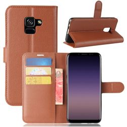 Mobigear Classic Samsung Galaxy A8 (2018) Etui z klapką typu portfel - Koniakowy