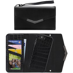Mobilize Elegant Magnet iPhone 7 Case Detachable 2-in-1 Clutch - Black Croco