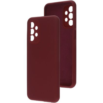 Mobiparts Samsung Galaxy A23 Silikone Bagsidecover - Plum Red