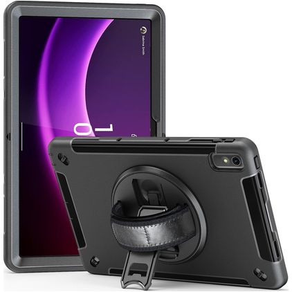 Mobigear SureGrip Lenovo Tab P11 Gen 2 Plastica rigida / Silicone Back cover + Supporto - Nero