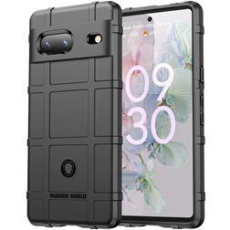 Mobigear Rugged Shield Google Pixel 7 Elastyczne TPU Etui plecki Wstrząsoodporne - Czarny