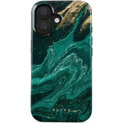Burga Tough iPhone 16 Hårdt Bagsidecover Stødsikkert - Emerald Pool