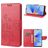 Mobigear Flowers OPPO A17 Wallet case - Red