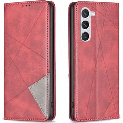 Mobigear Rhombus Slim Samsung Galaxy S23 Funda tipo libro - Rojo