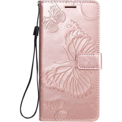 Mobigear Butterfly Samsung Galaxy A31 Wallet case - Rose Gold
