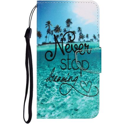 Mobigear Design Huawei P Smart (2020) Knížkové pouzdro Peněženka - Never Stop Dreaming