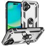 Mobigear Armor Ring iPhone 17 Funda Plástico rígido Carcasa Antigolpes con anillo - Plateado