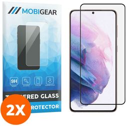Mobigear Premium Samsung Galaxy S21 Plus Szkło hartowane Ochrona ekranu - Kompatybilna z etui - Czarny (2 szt.)