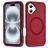 Mobigear Rugged Mag iPhone 16 Plus MagSafe Funda Plástico rígido Carcasa Antigolpes - Rojo