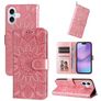 Mobigear Sunflower iPhone 17 Funda tipo libro Cartera - Rosa