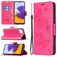 Mobigear Butterfly Samsung Galaxy A22 5G Pungetui med Seddelrum - Magenta