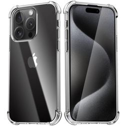 Mobigear Cushion Transparent iPhone 15 Pro Flexibel TPU Skal Stötsäkert - Transparent