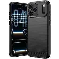 Mobigear Brushed Slim iPhone 18 Pro Max TPU flexible Carcasa - Negro