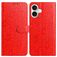 Mobigear Flowers iPhone 17 Funda tipo libro Cartera - Rojo
