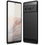 Mobigear Brushed Slim Google Pixel 6 Pro Flexibel TPU Skal - Svart