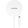 Mobilize Magnetic Langaton pikalaturi USB-C 1,2 m 25W - Valkoinen