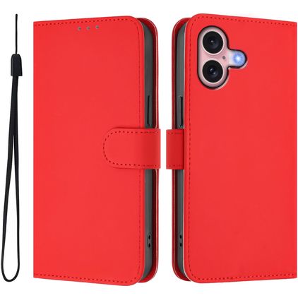 Mobigear Urban Wallet iPhone 16 Lompakkokotelo + Setelitasku - Punainen