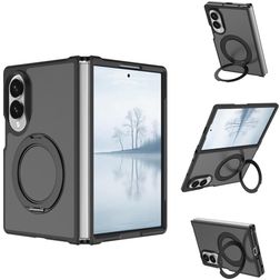 Mobigear 360 Rotating Ring Samsung Galaxy Z Fold 8 MagSafe Hårdt Bagsidecover med ringholder - Sort
