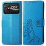 Mobigear Clover POCO C40 Funda tipo libro Cartera - Azul