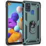 Mobigear Armor Ring Samsung Galaxy A21s Hard Case Back cover Shockproof with Ring Holder - Green