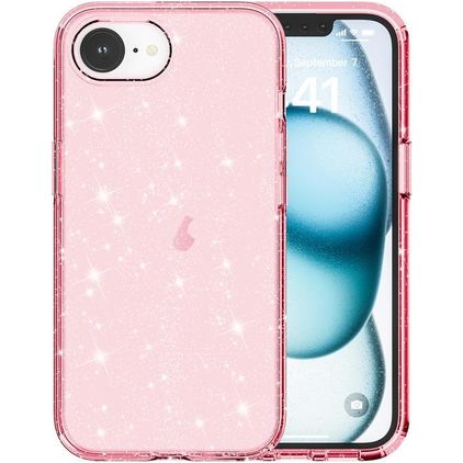 Mobigear Crystal Glitter iPhone 16e Hardcase Back cover - Rosa