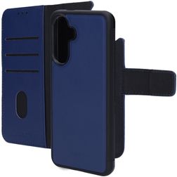 Mobiparts Samsung Galaxy A56 Pouzdro Pravá kůže Knížkové pouzdro 2v1 s odnímatelným krytem Peněženka - Modrá