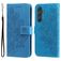 Mobigear Flowers Samsung Galaxy A55 Funda tipo libro Cartera - Azul
