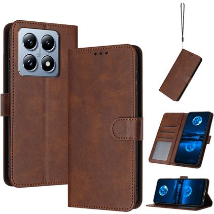 Mobigear Wallet Xiaomi 14T Funda tipo libro Cartera - Marrón