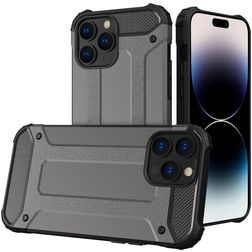 Mobigear Outdoor iPhone 15 Pro Kova Suojakuori Iskunkestävä - Harmaa