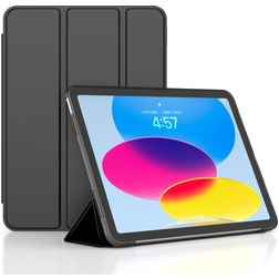 Mobigear Tri-Fold Gel iPad 10 (2022) TPU / Kunstlæder Pungetui - Sort