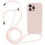 Mobigear Lanyard iPhone 14 Pro Max Silikon Skal med rem - Sand Pink
