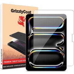 GrizzlyCoat Magic Applicator iPad 11 (2025) Cristal templado Protector de pantalla - Compatible con fundas + Marco de instalación