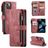 CaseMe C30 iPhone 13 Funda tipo libro Cartera - Rojo