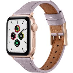 Mobigear Napoli Läder Apple Watch Armband Spänne - 49/46/45/44 mm - Lila