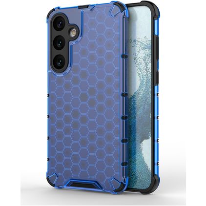 Mobigear Honeycomb Samsung Galaxy S24 Plus Fodral Hårdplast Skal Stötsäkert - Blå