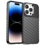 Mobigear Groove iPhone 15 Pro Max Fleksibel TPU Bagsidecover - Sort