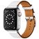 Mobigear Torino Läder Apple Watch Armband Spänne - 42/41/40/38 mm - Vit