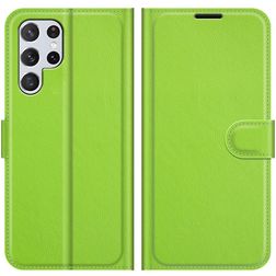 Mobigear Classic Samsung Galaxy S22 Ultra Funda tipo libro Cartera - Verde