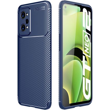 Mobigear Racing Realme GT2 TPU flexible Carcasa - Azul